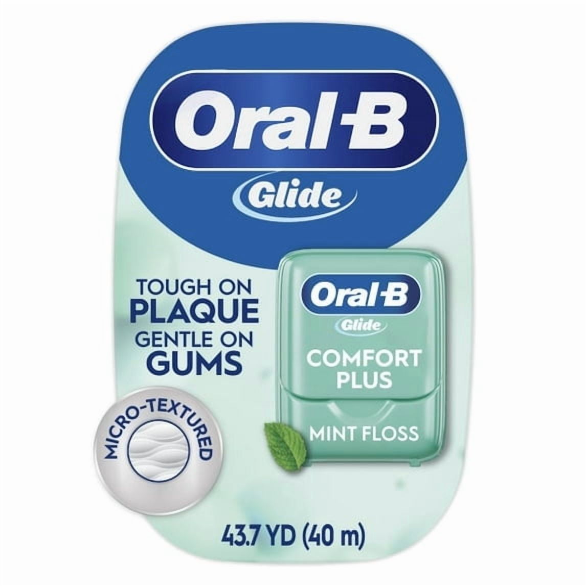 2 Pk Oral-B Glide comfort plus Comfort Plus Dental Floss, Mint, 43.7 yd (40 m) Ea