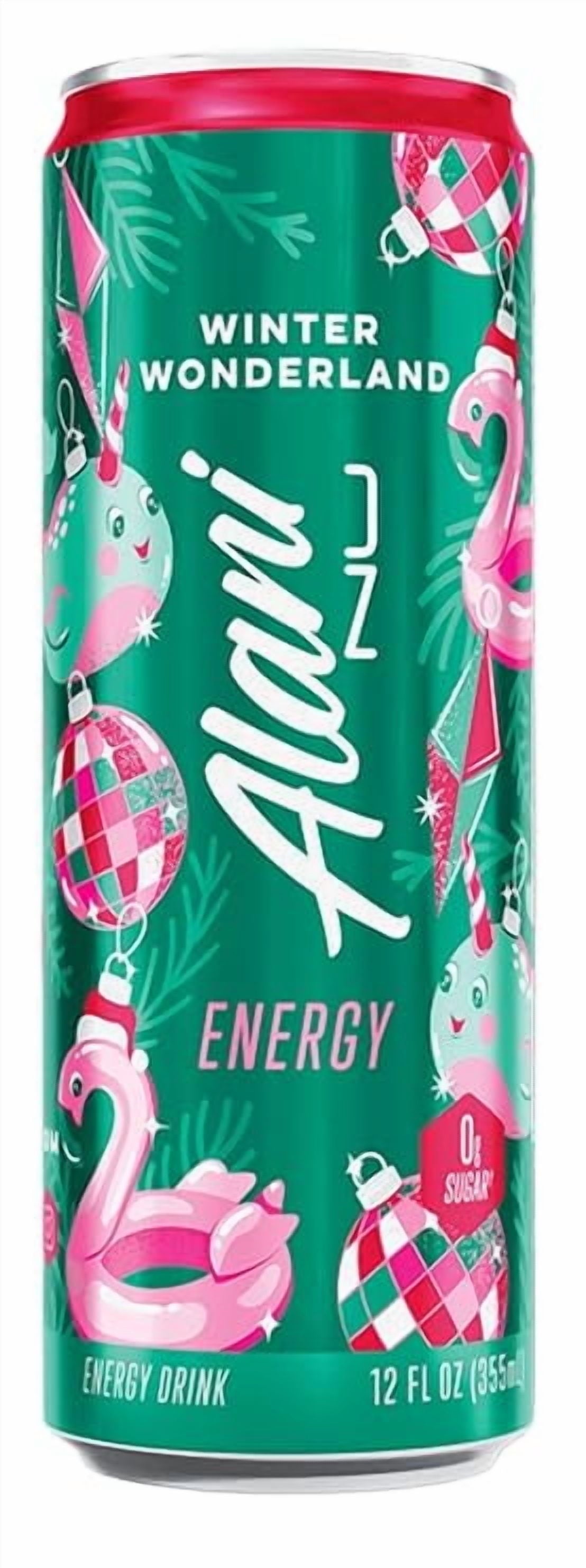 Alani Energy Drink Winter Wonderland Sugar Free, Low Calorie, 12 Fl oz 6ct