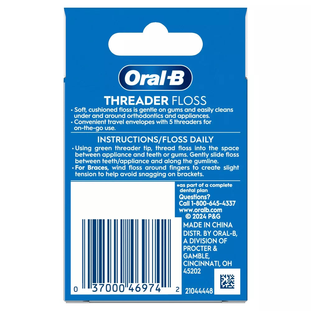 Glide Oral-B ProHeath Stiff Threader Tip Floss Resistant, 30ct, - 4 Pack