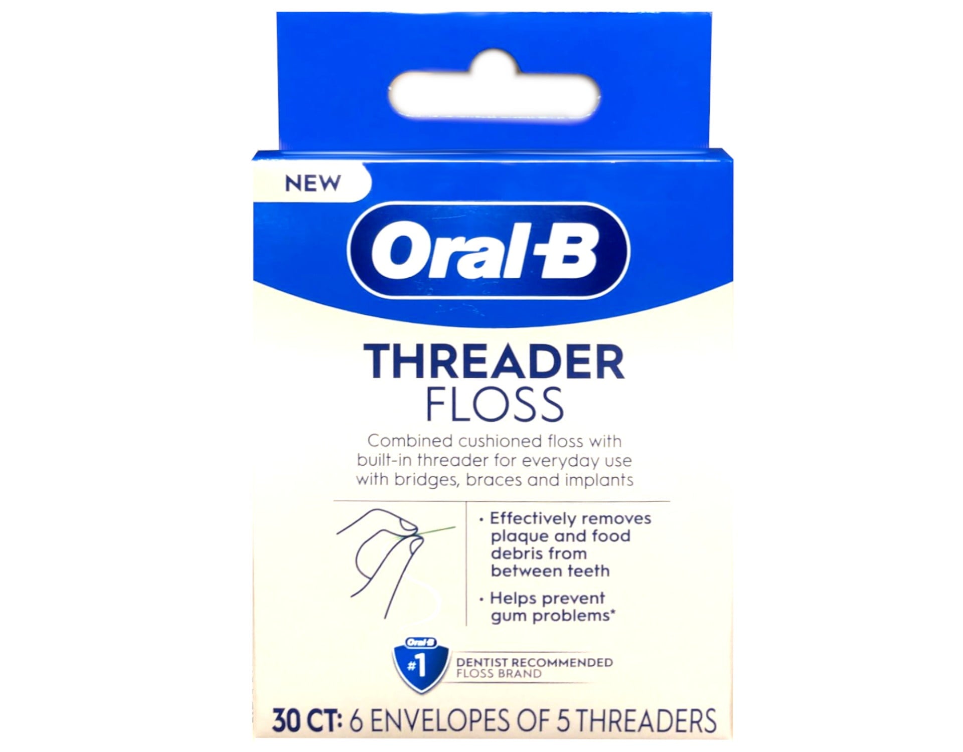 6 Pack - Oral-B Glide Pro-Health Threader Floss 30 Each