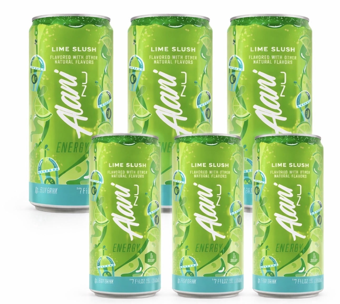 Alani Lime Slush Energy Drink 6 Pack 12 Fl Oz
