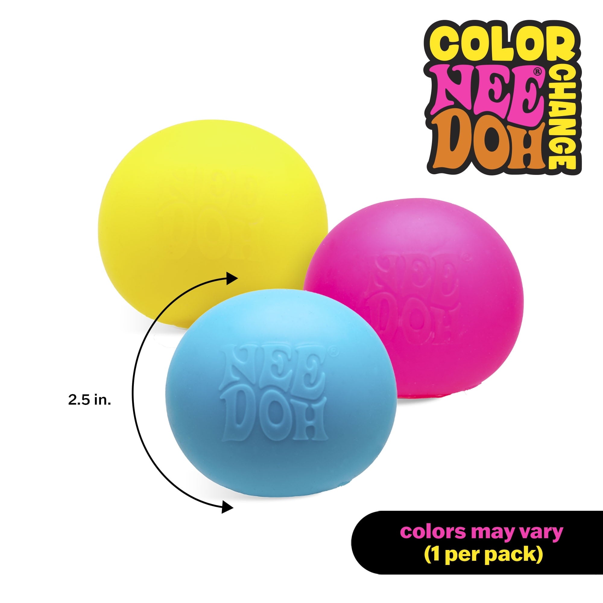 NeeDoh Color Change, Novelty Fidget Toy, (1 Piece, Color May Vary), Children Ages 3+