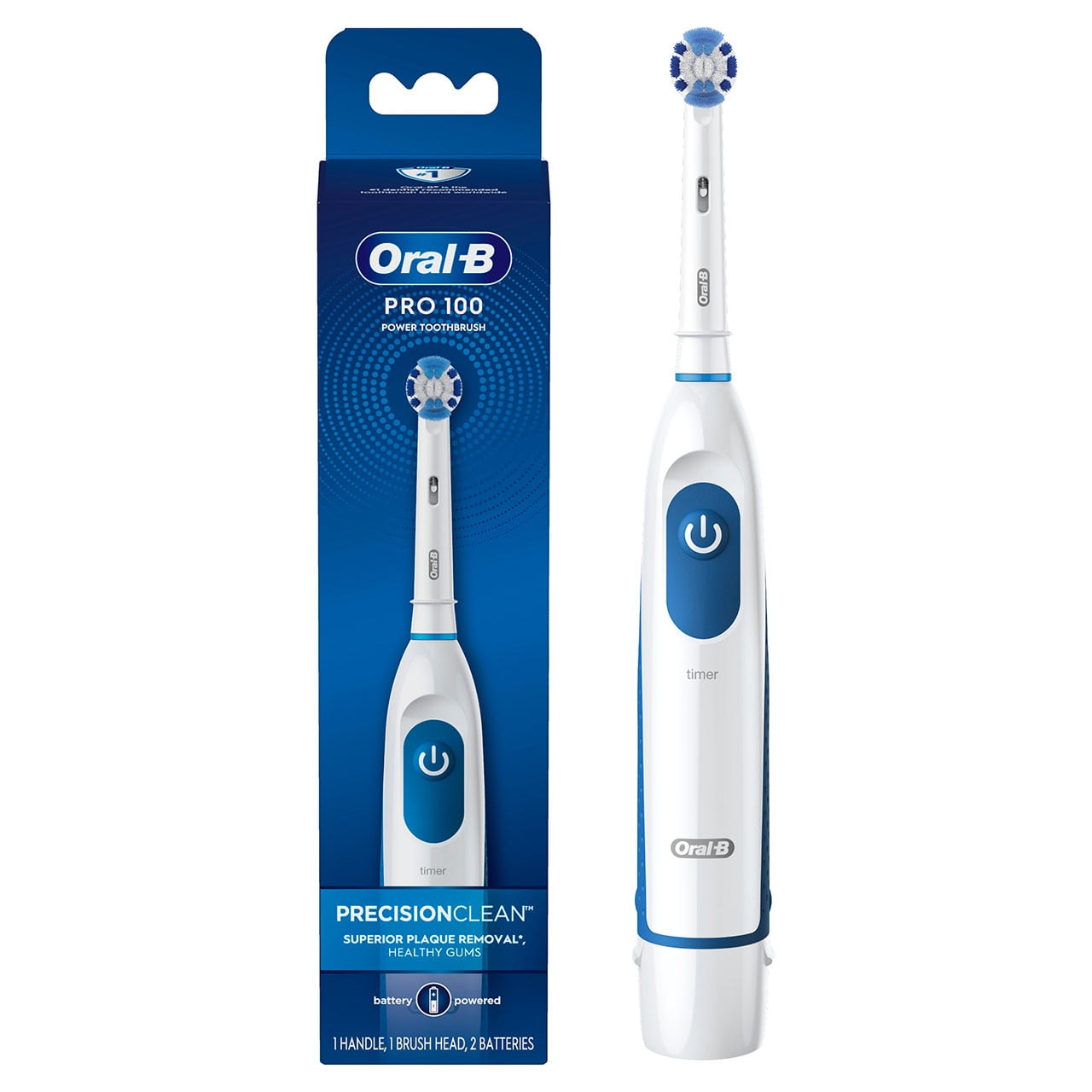 Oral-B Pro Health Clinical Battery Powered Toothbrush, 1 Ct, for Adults and Children 3+