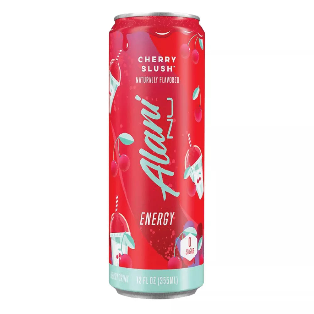 Alani Nu Cherry Slush Energy Drink, 12 fl oz Cans, Pack of 6