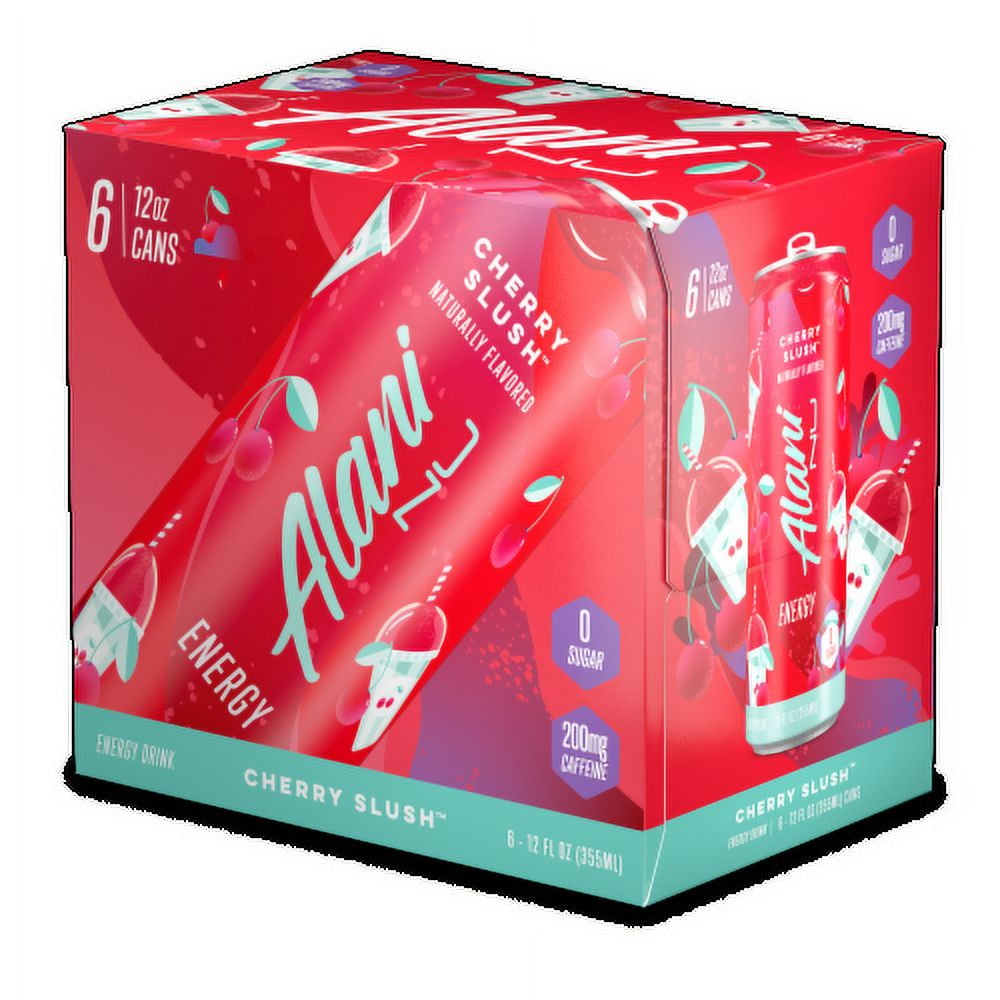 Alani NU Cherry Slush Energy Drink Multipack Cans 6 pk / 12 fl oz - Pack of 2