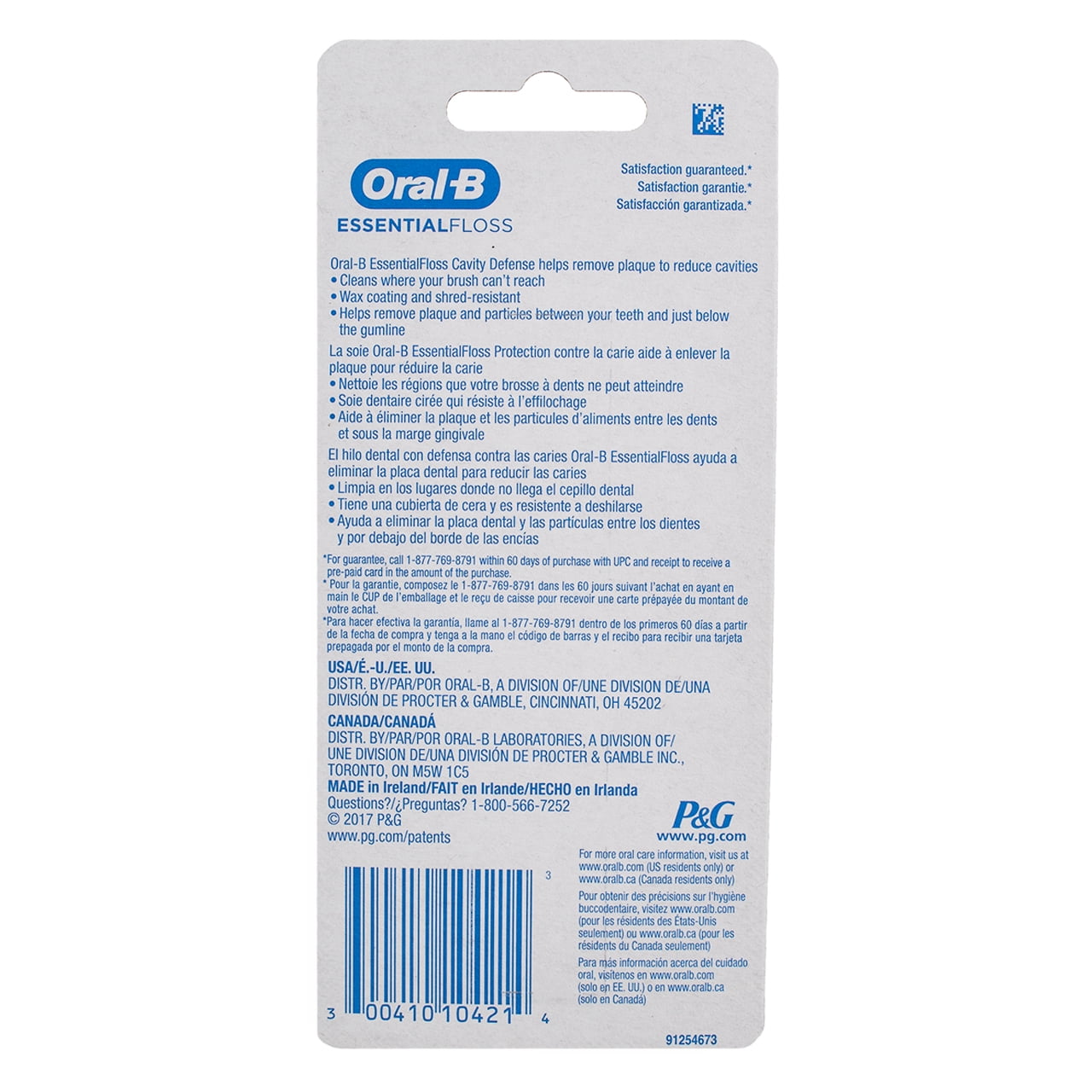 Essential Oral-B EssentialFloss Cavity Defense Dental Floss, 50 M, Pack of 2