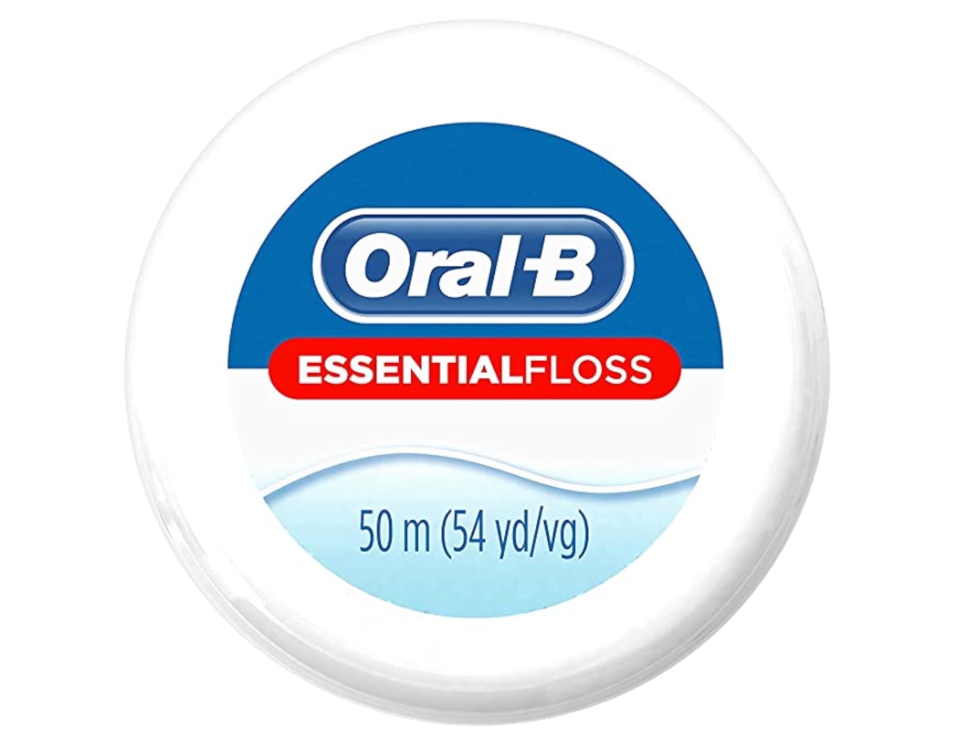 Oral-B Essential Floss Unflavored Waxed 54 Yards (50m) - Pack of 4