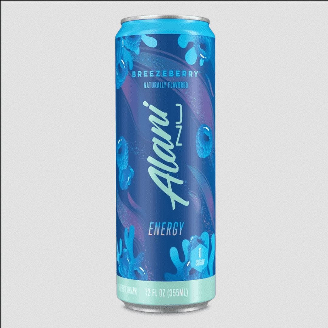 Alani Nu Energy Drink - Breezeberry - 12oz Cans (Single Cans)-Pack Of 2