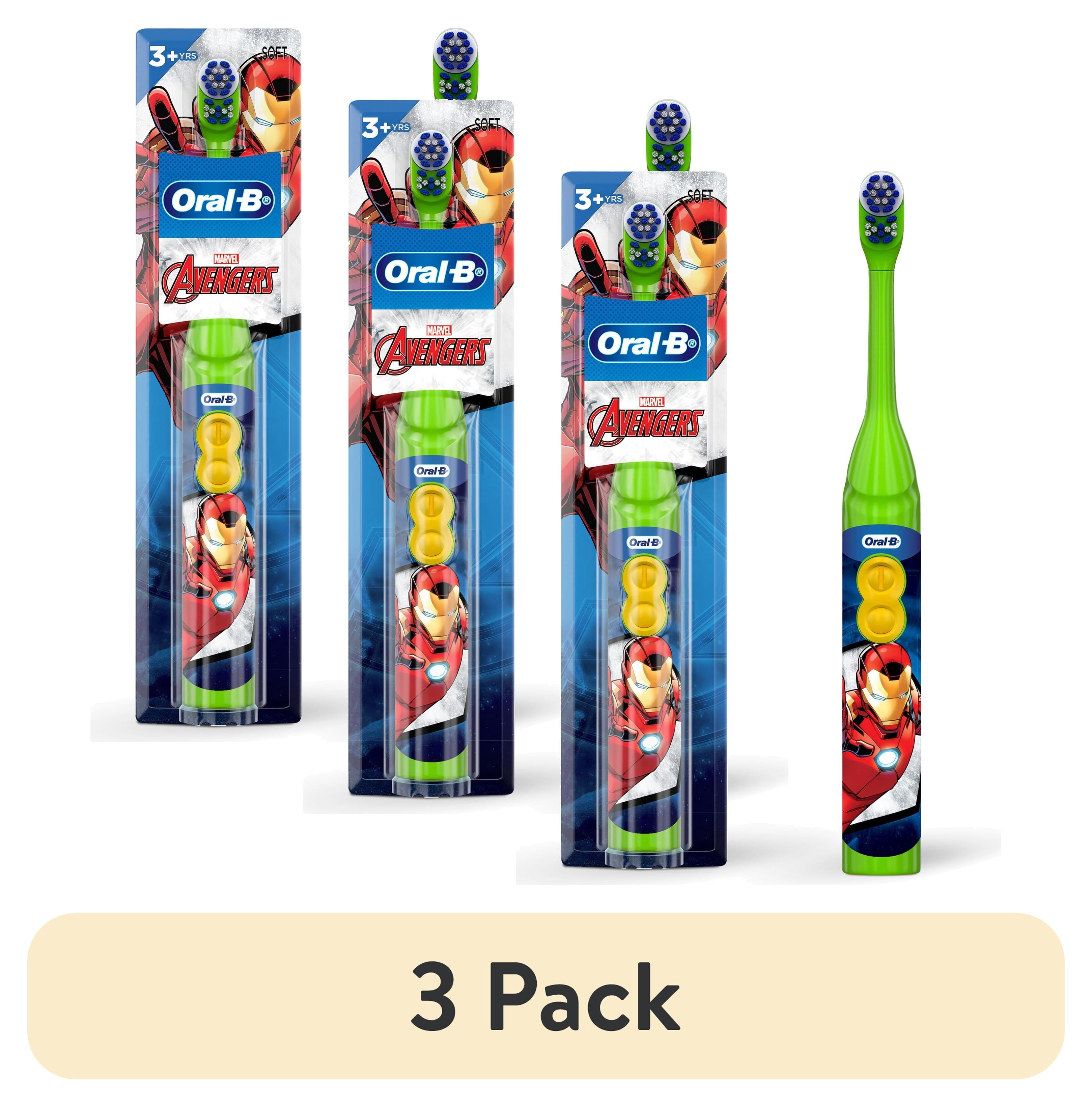 Oral-B Kid's Battery Toothbrush featuring Marvel's Avengers, Soft Bristles, for Kids 3+