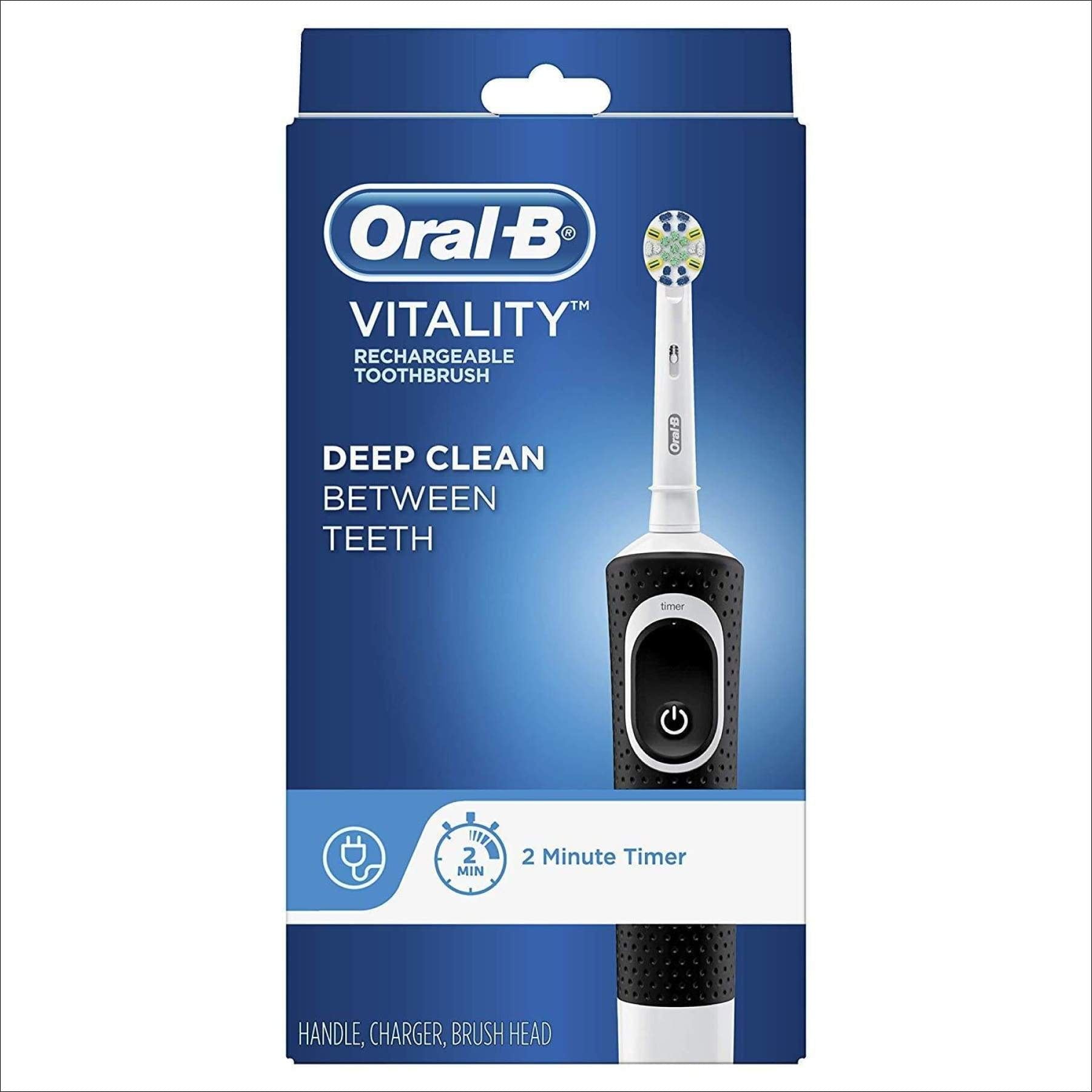 Oral-B Electric Toothbrush with 1 Oral-B Replacement Brush Head, Vitality Flossaction, Black