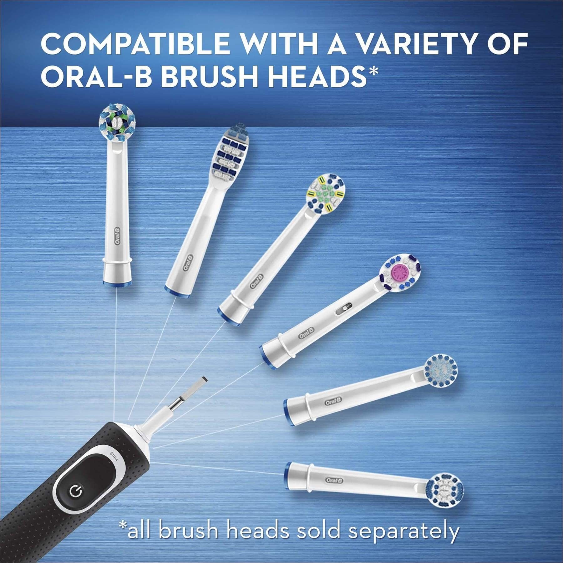 Oral-B Electric Toothbrush with 1 Oral-B Replacement Brush Head, Vitality Flossaction, Black