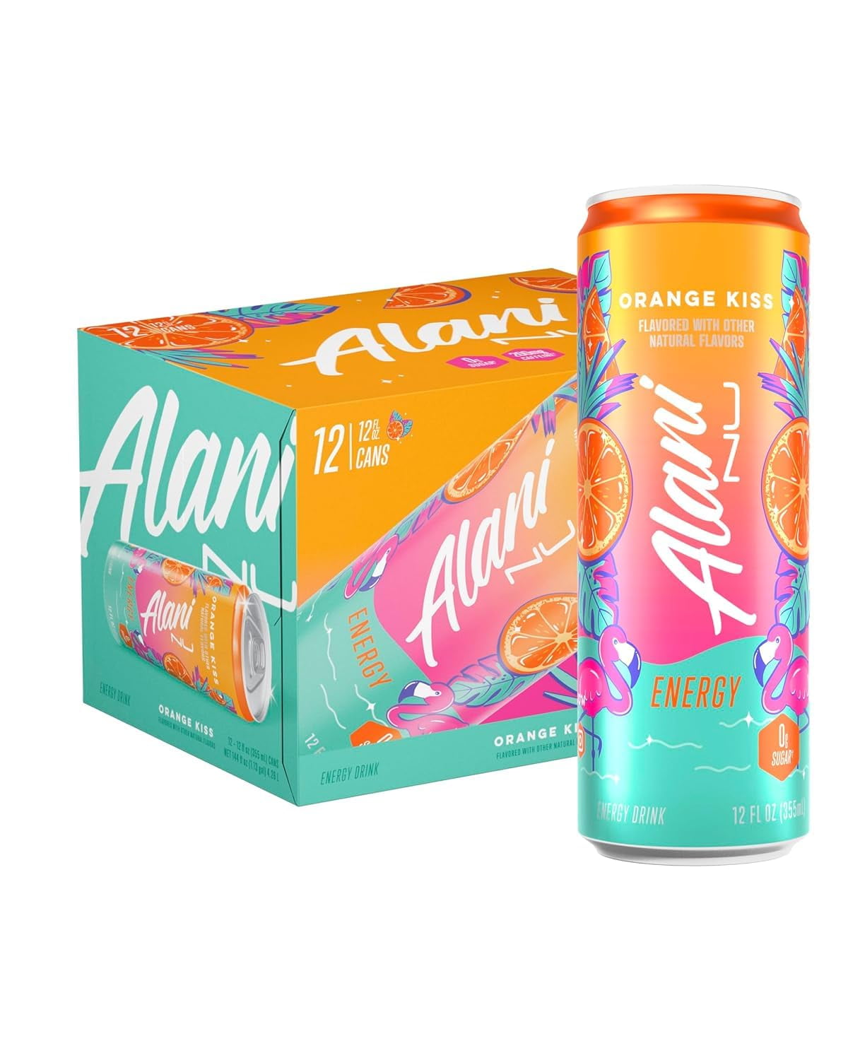 Alani Energy Drinks - Orange Kiss and Cherry - 12 Pack