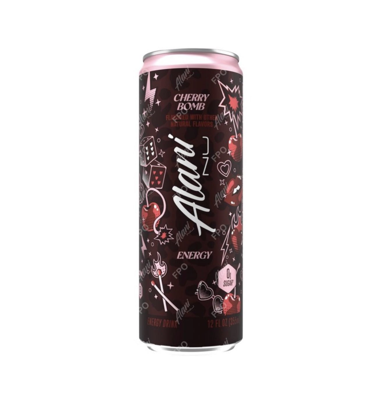 ALANI NU CHERRY BOMB, ENERGY DRINK, SUGAR FREE, LOW CALORIE, 12 fl oz. CANS, 4 pack