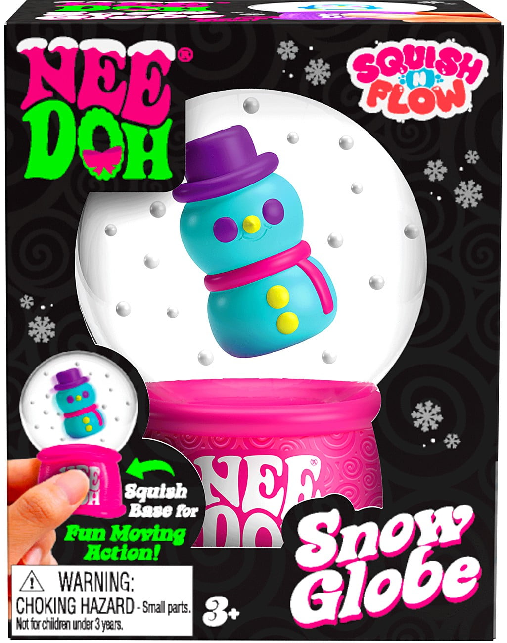 NeeDoh 2025 Squishmas Groovy The Dohman Stress Ball (Squish n' Flow Snow Globe)