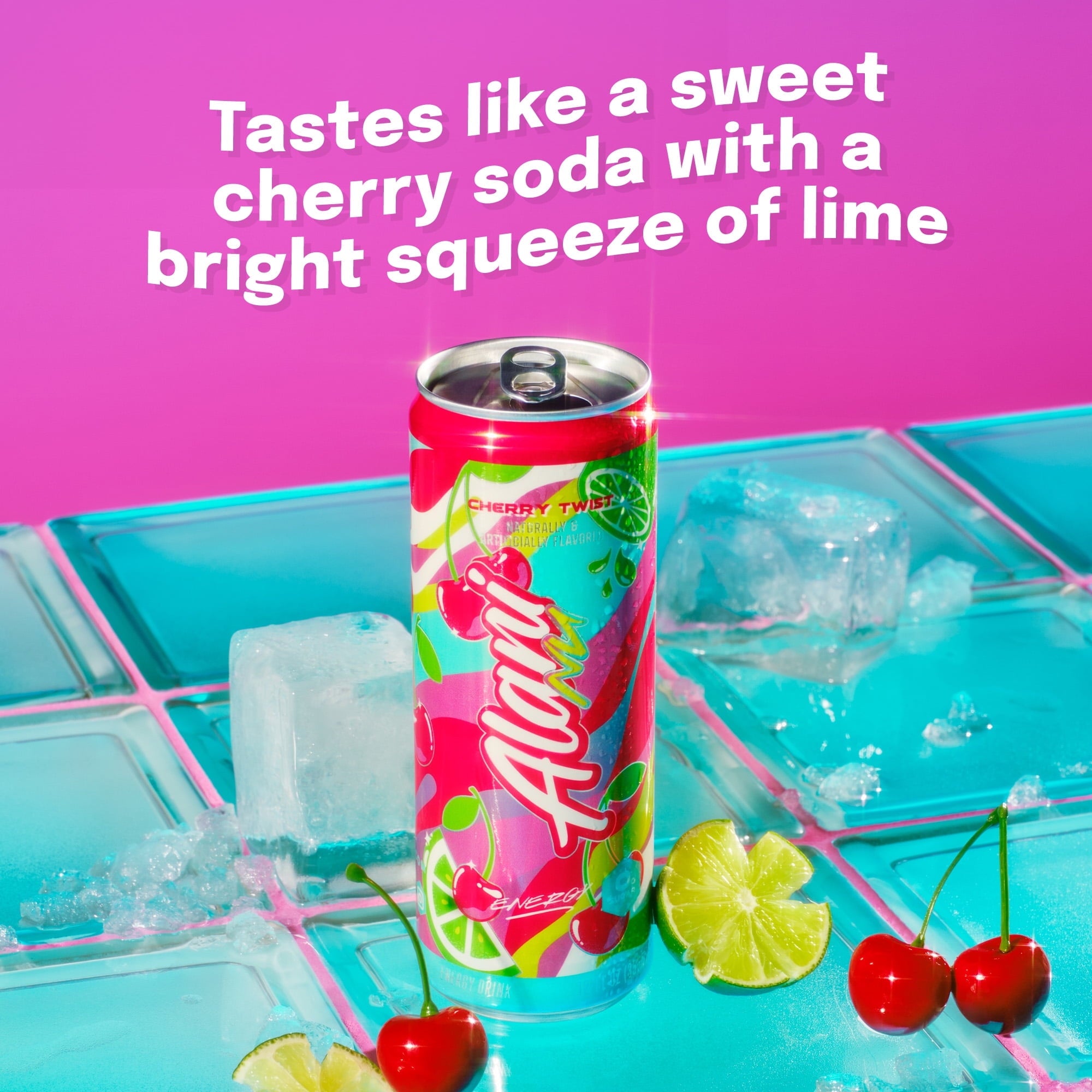 Alani Nu Sugar Free Energy Drink – Cherry Twist – 12 fl oz (6 Pack)