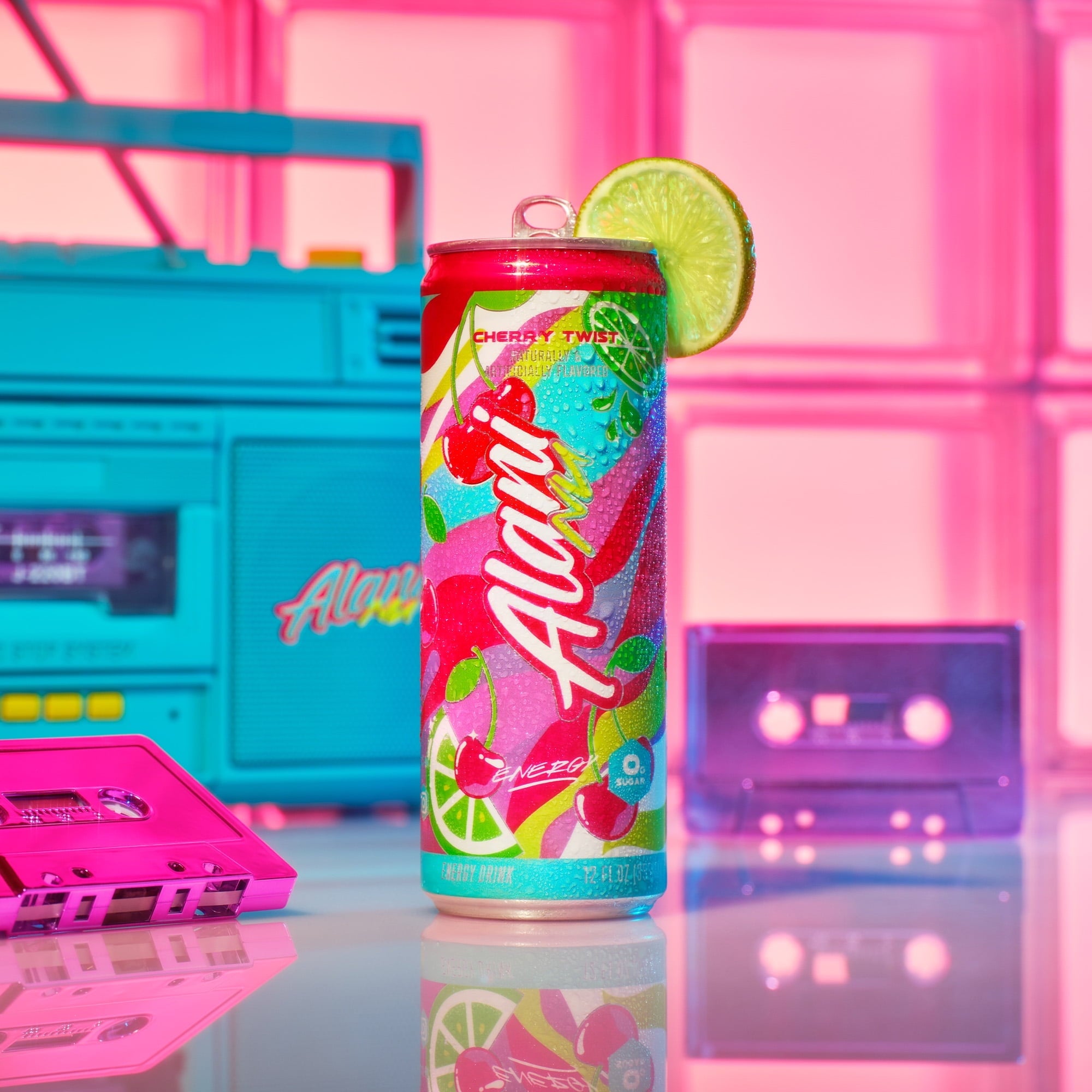 Alani Nu Sugar Free Energy Drink – Cherry Twist – 12 fl oz (6 Pack)