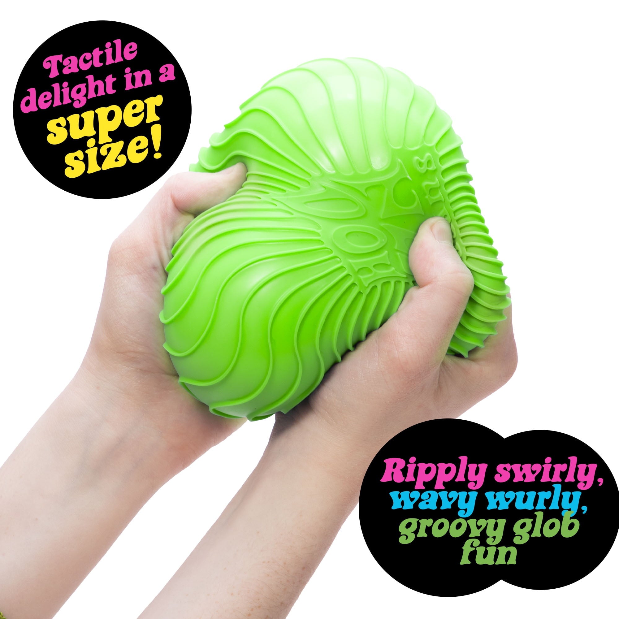 NeeDoh, Super Ripples Fidget Ball - Rubber, Novelty Toy, (1 Piece, Color May Vary), Children Ages 3+