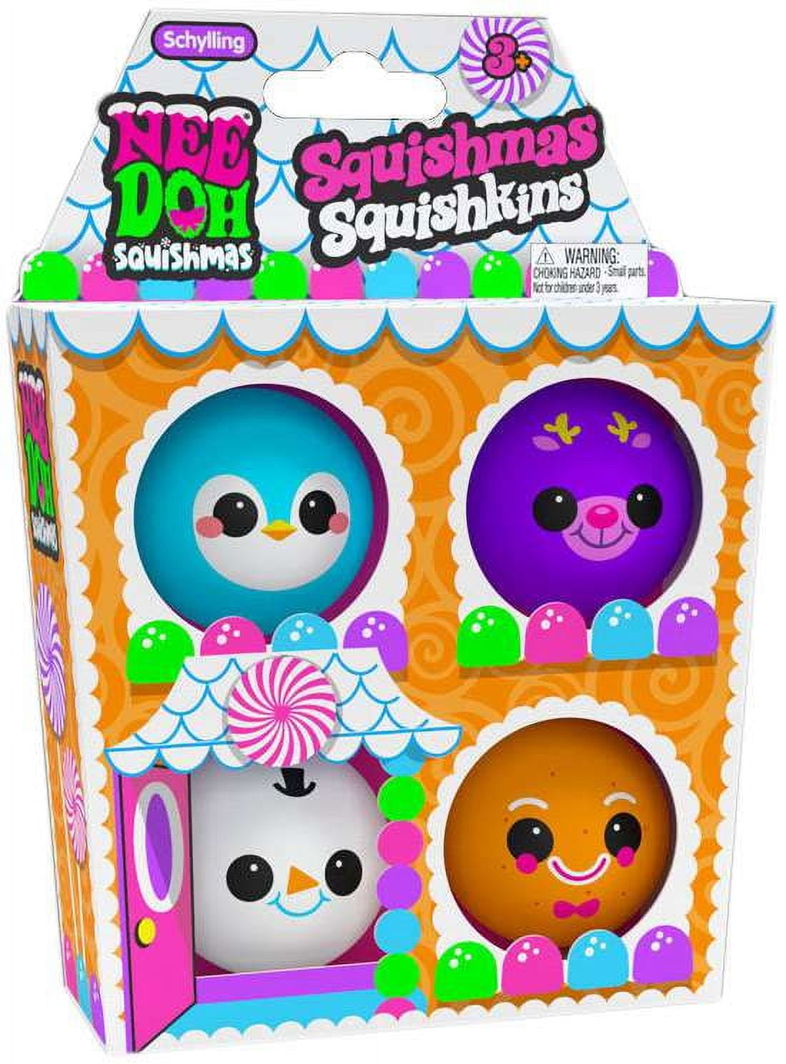 NeeDoh The Groovy Glob Squishmas Squishkins Stress Ball 4-Pack