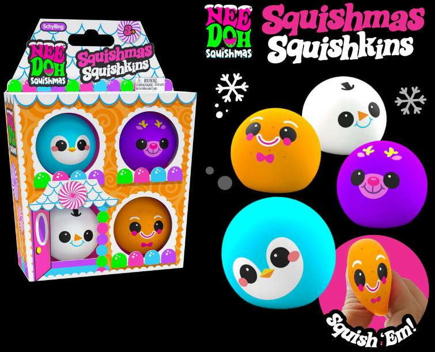 NeeDoh The Groovy Glob Squishmas Squishkins Stress Ball 4-Pack