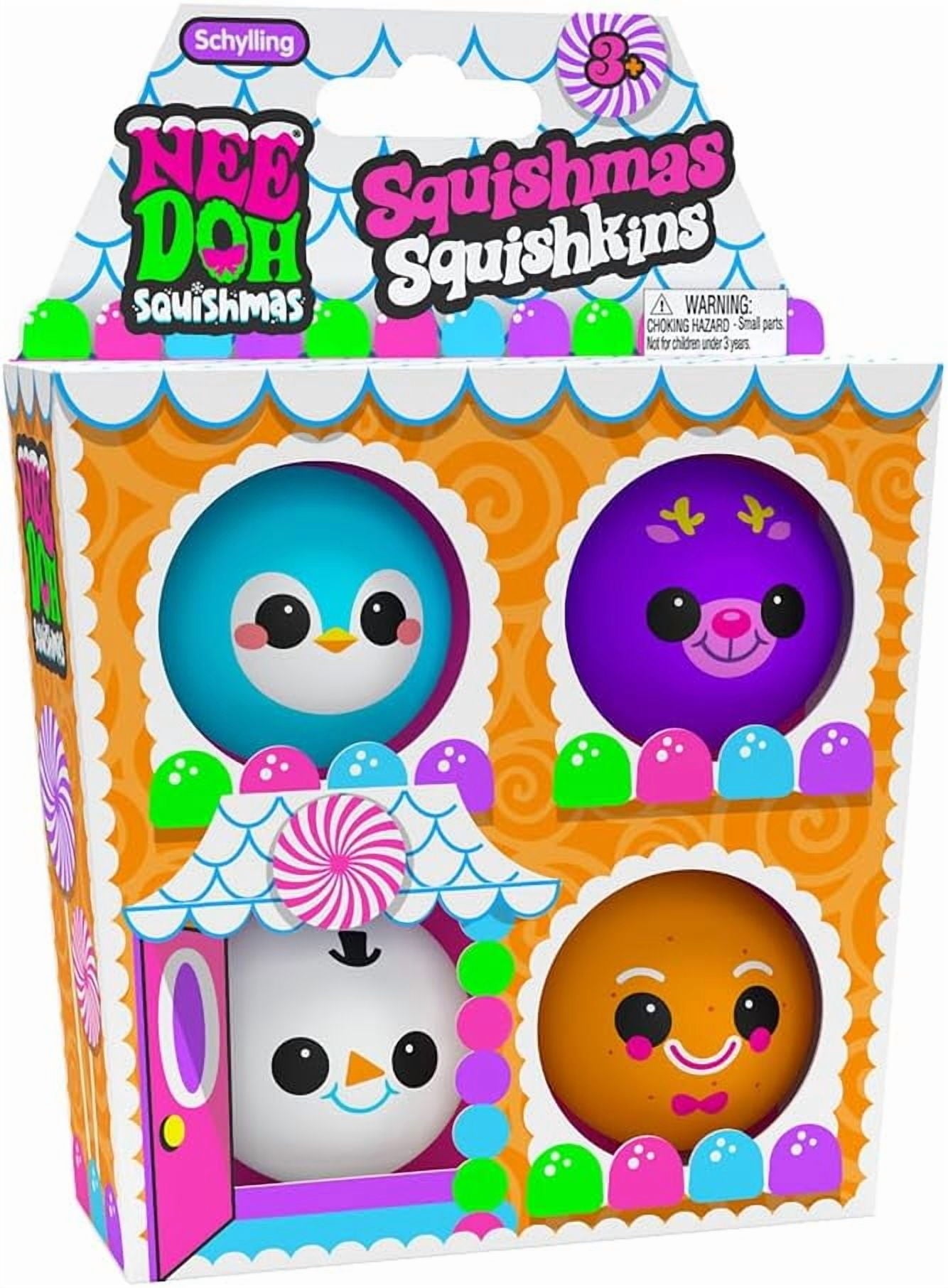 NeeDoh The Groovy Glob Squishmas Squishkins Stress Ball 4-Pack