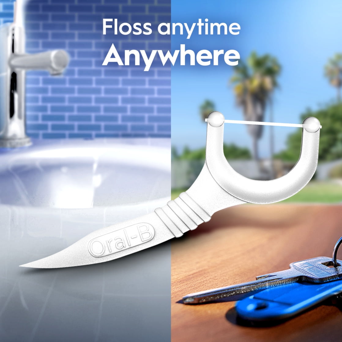 Oral-B Glide Bacteria Guard Dental Floss Picks, Mint, 75 Picks