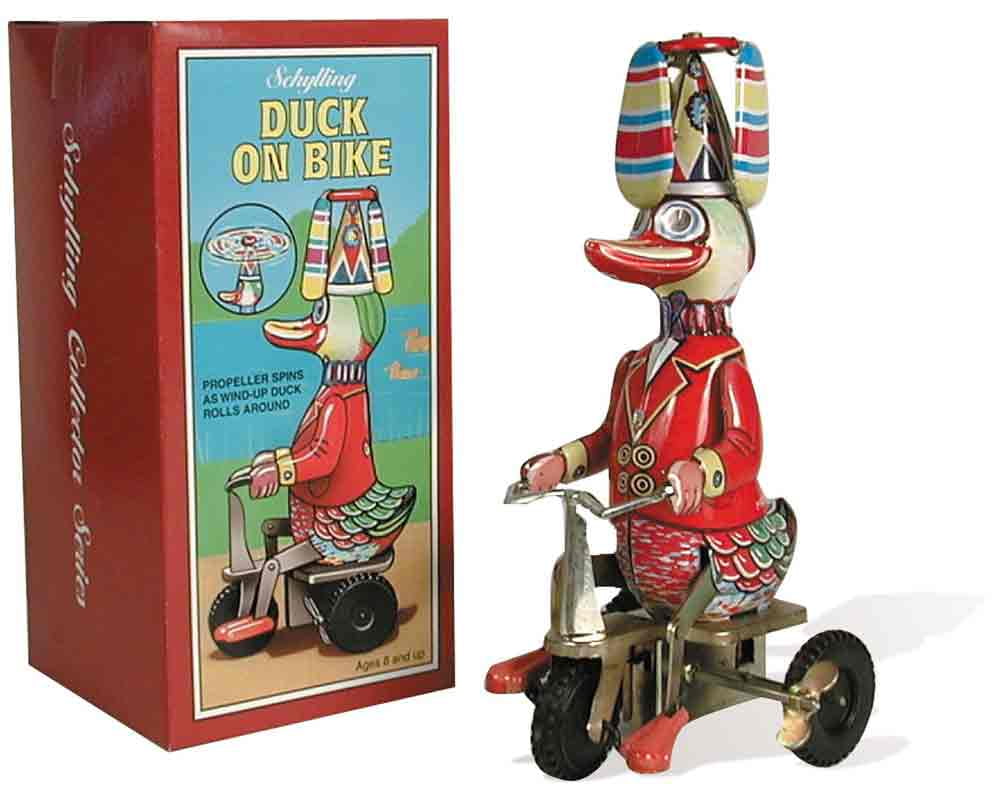 Schylling Wind-up Duck On Bike