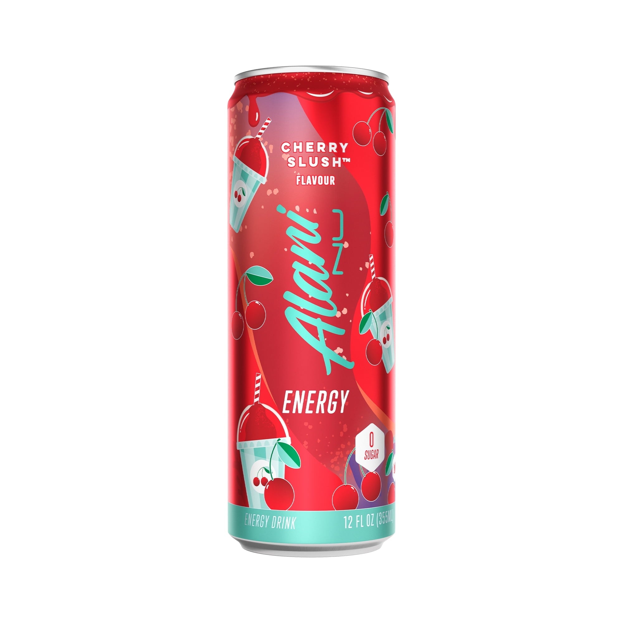 Alani Nu Sugar Free Energy Drink, Cherry Slush, 12 fl oz, Can, (Packs of 4)