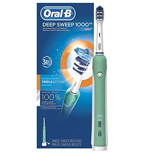 Oral-B Deep Sweep 1000 Electric Rechargeable Power Toothbrush, 3 pc