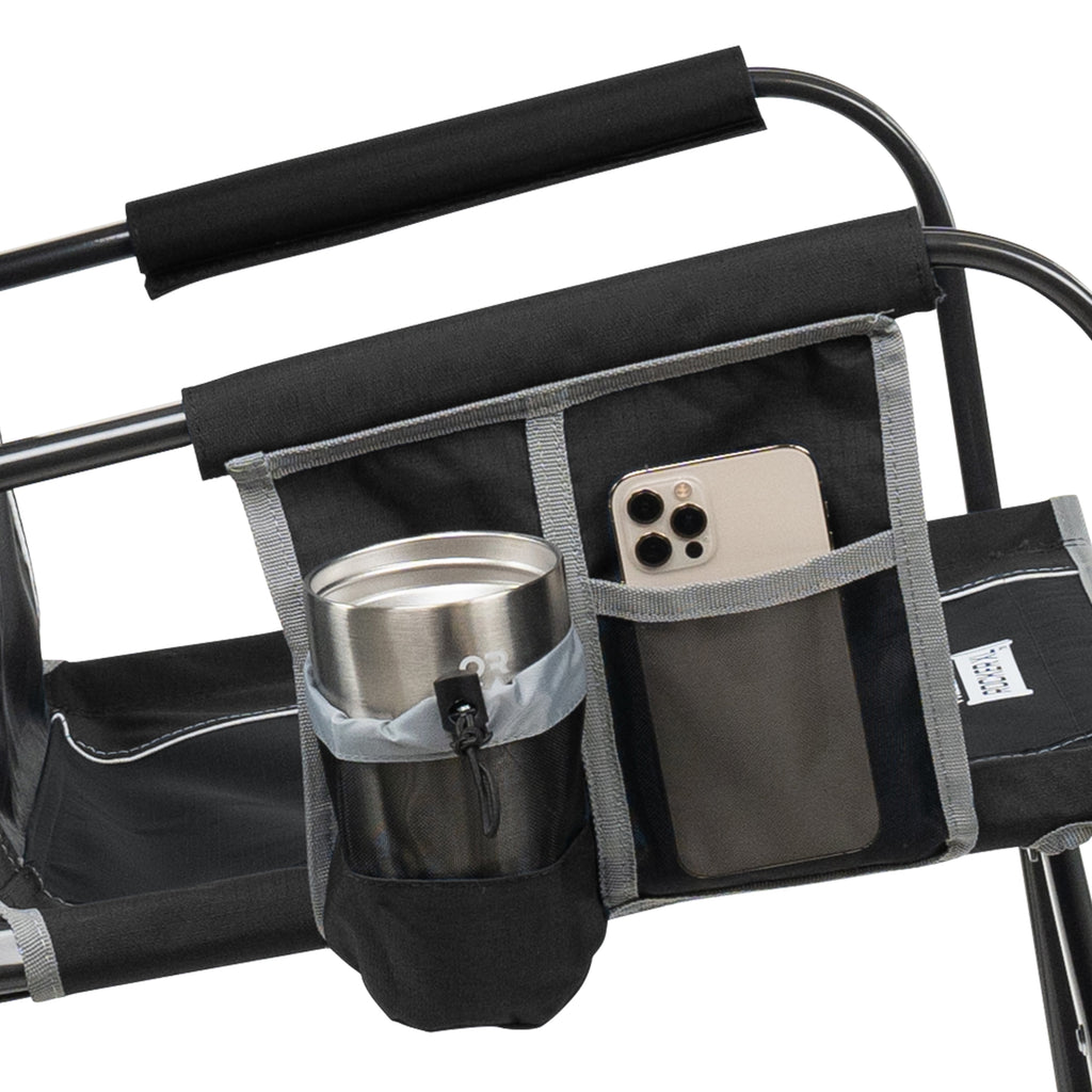 (2 pack) GCI Outdoor Freestyle Rocker XL Oversized Foldable Rocking Chair, Black