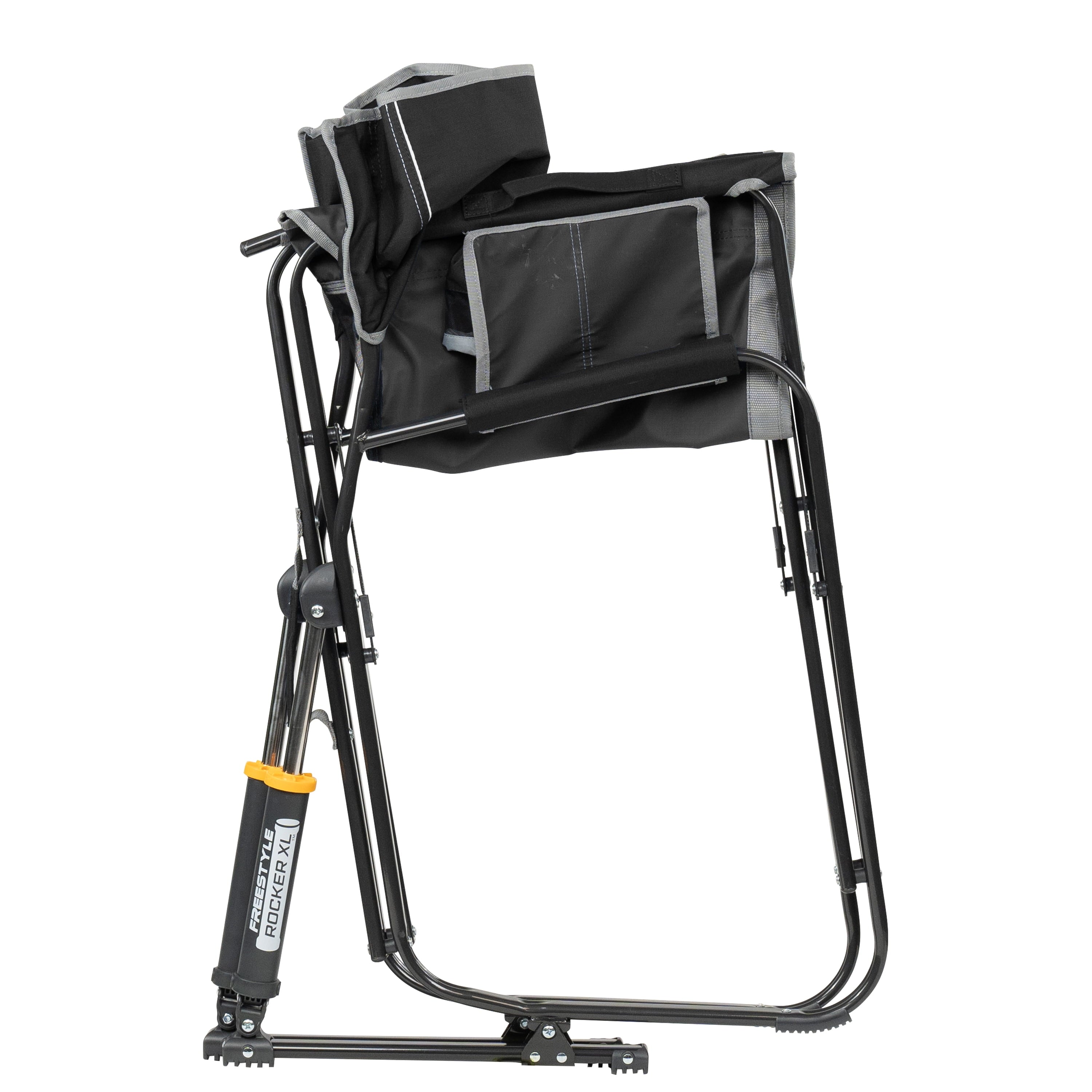 (2 pack) GCI Outdoor Freestyle Rocker XL Oversized Foldable Rocking Chair, Black