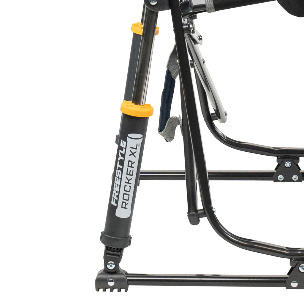 (2 pack) GCI Outdoor Freestyle Rocker XL Oversized Foldable Rocking Chair, Black