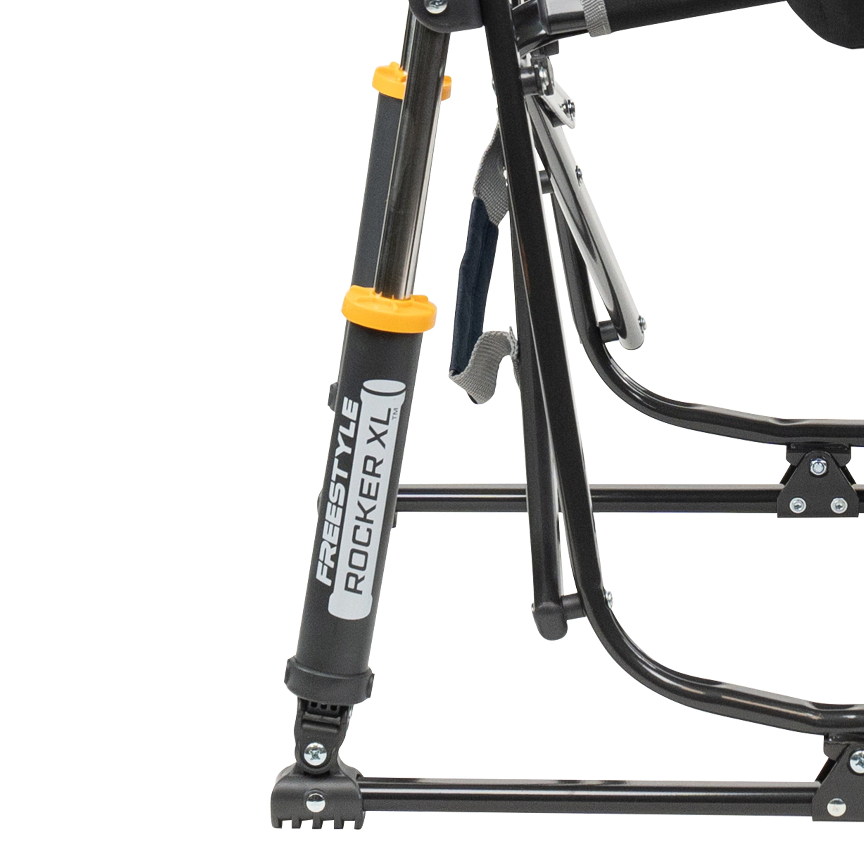 (2 pack) GCI Outdoor Freestyle Rocker XL Oversized Foldable Rocking Chair, Black