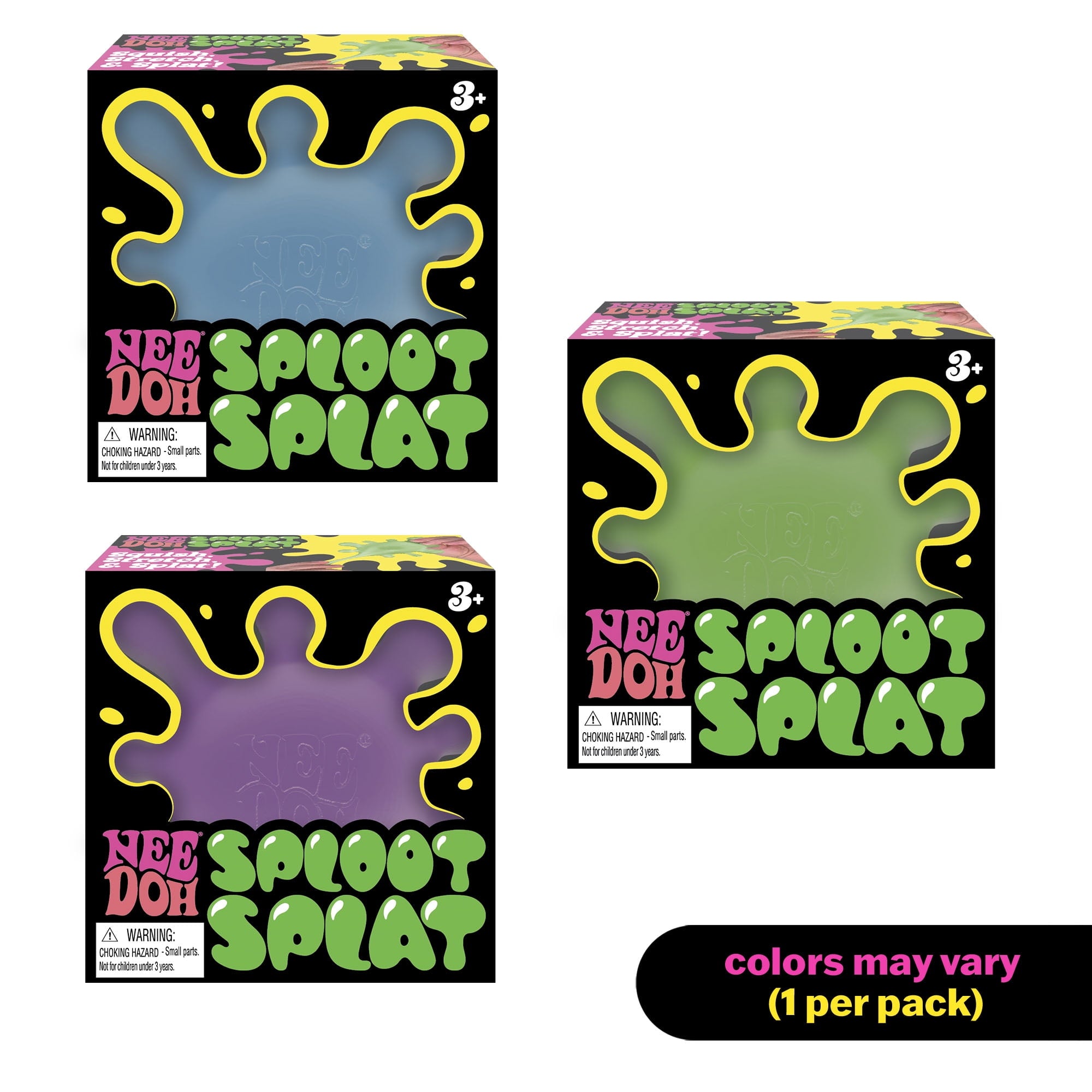 NeeDoh Sploot Splat, Novelty Fidget Toy, (1 Piece, Color May Vary), Children Ages 3+