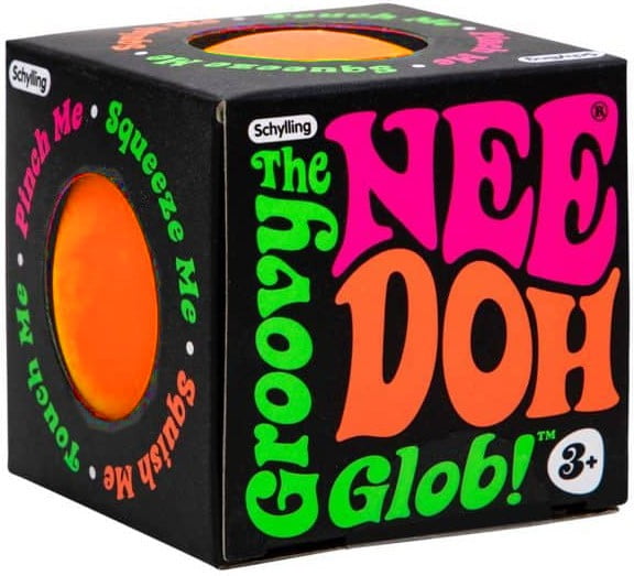 Small Nee Doh Stress Ball (The Groovy Glob, Orange)