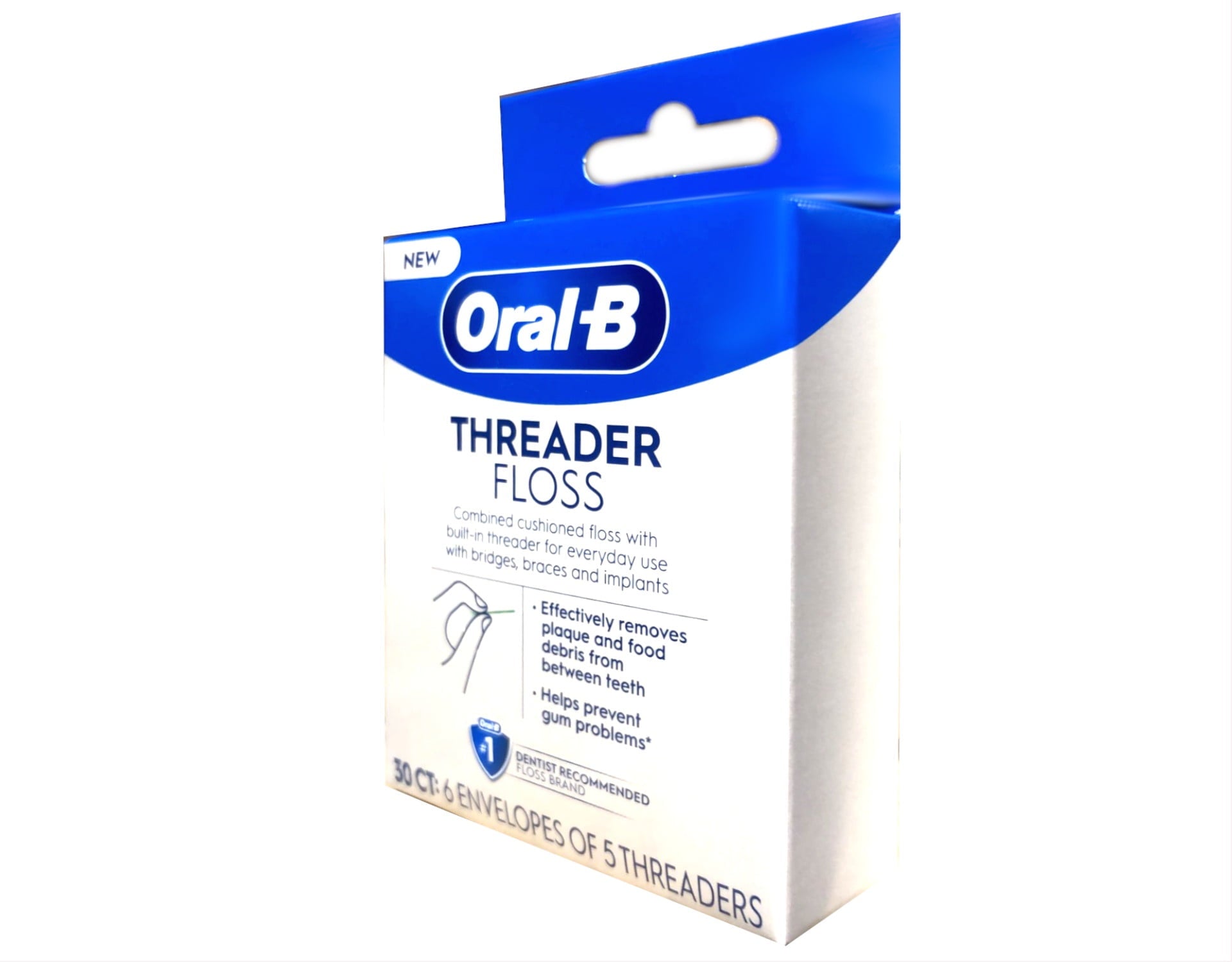 Oral-B Glide Pro-Health Dental Floss Threaders for Braces, 30 Count