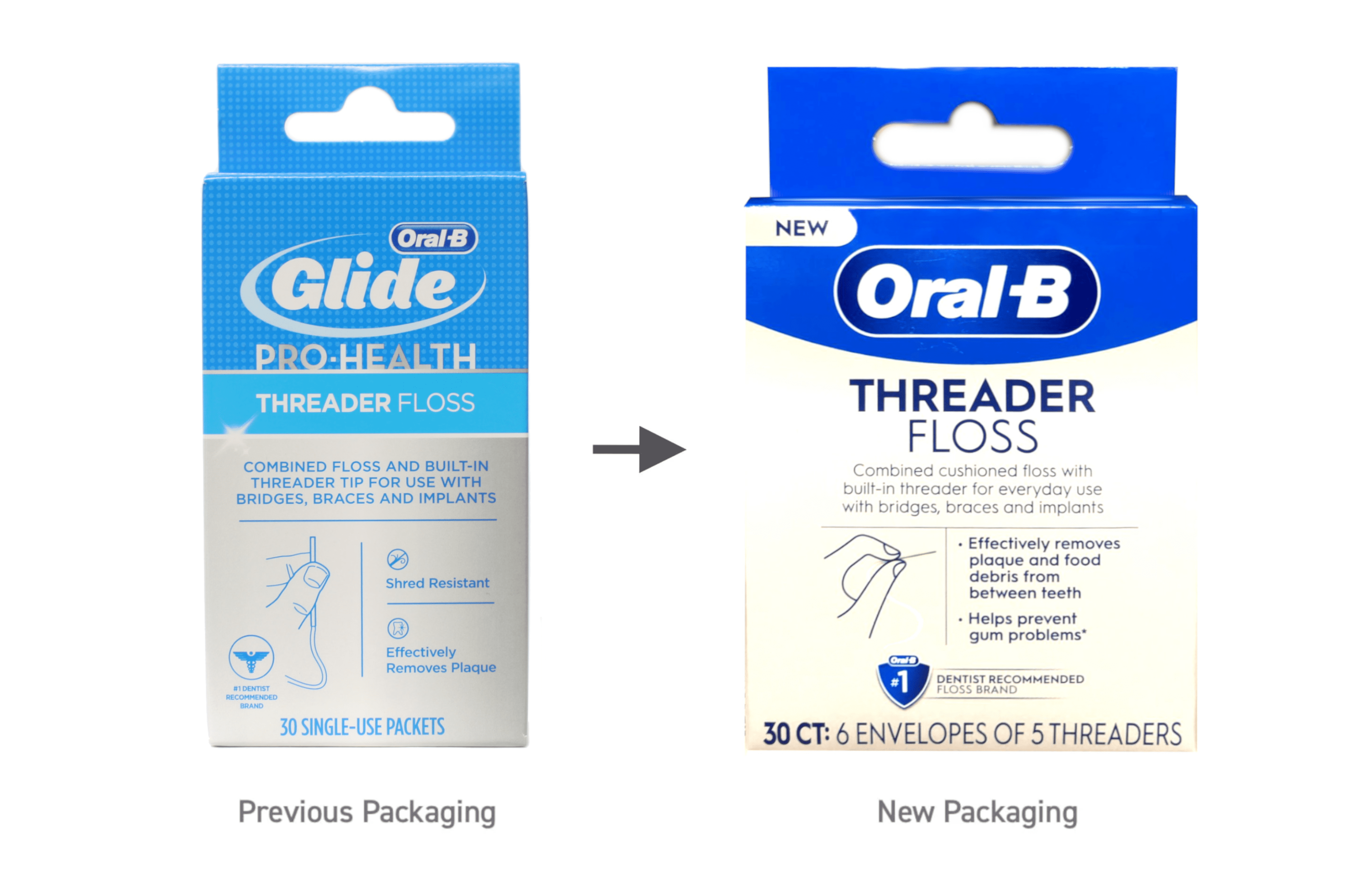Oral-B Glide Pro-Health Dental Floss Threaders for Braces, 30 Count