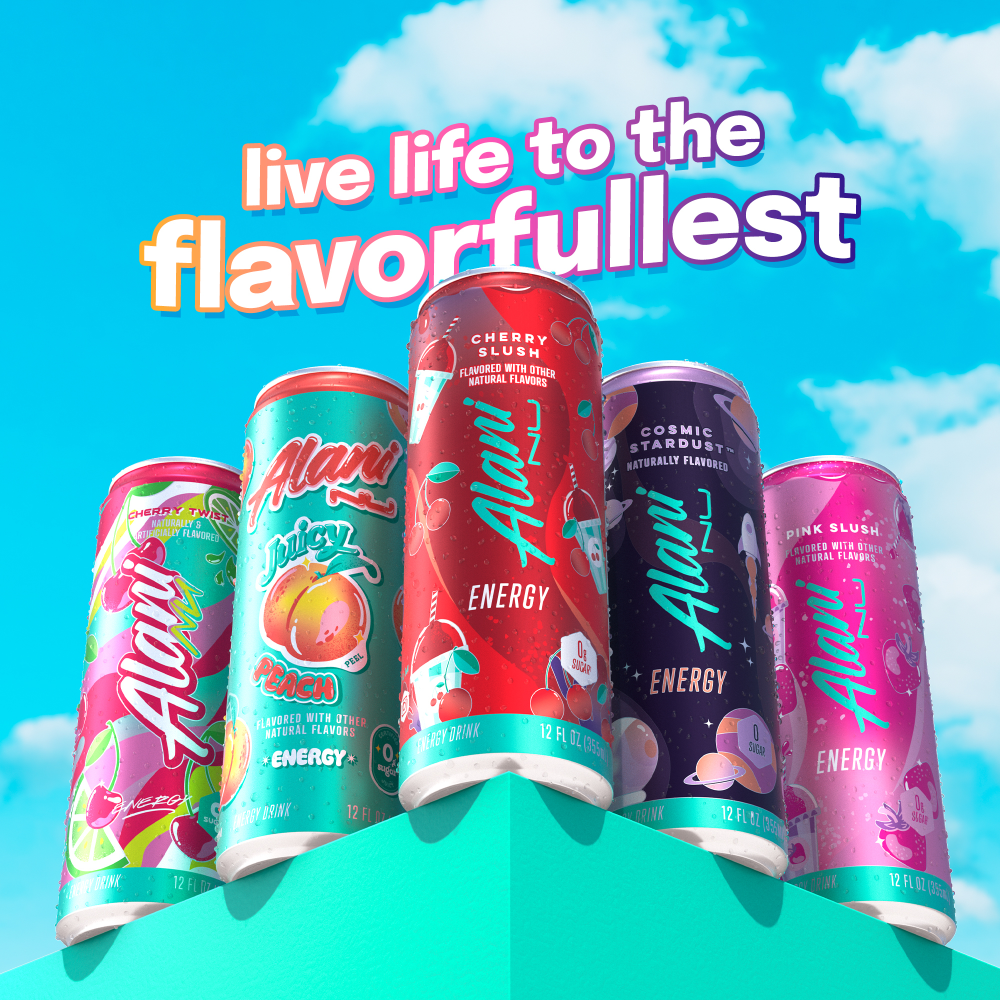 Pack of 2 Alani NU Cherry Slush Energy Drink Can, 12 fl oz (Package May Vary)